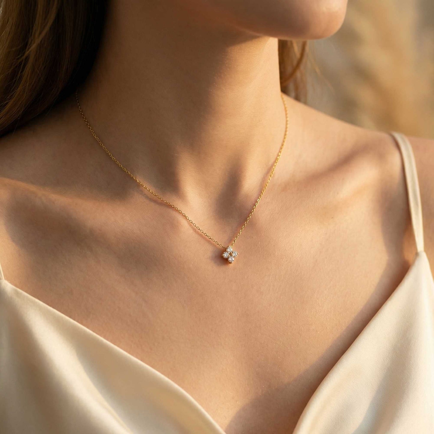 Georgina Crystal Flower Necklace