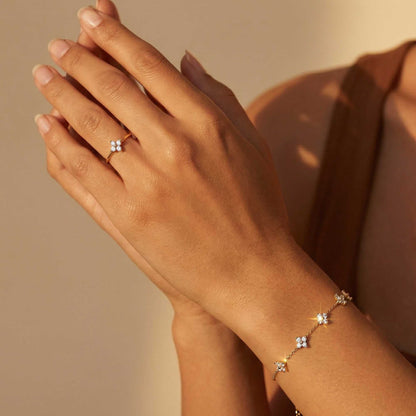 Matilda Crystal Flower Ring