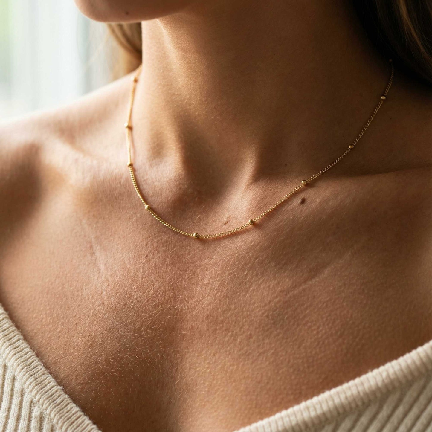 Beatrice Beaded Chain Necklace