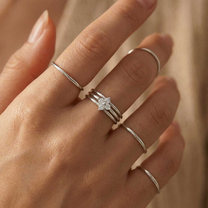 Matilda Crystal Flower Ring