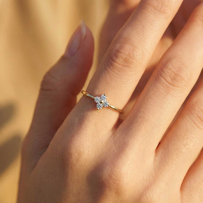 Matilda Crystal Flower Ring