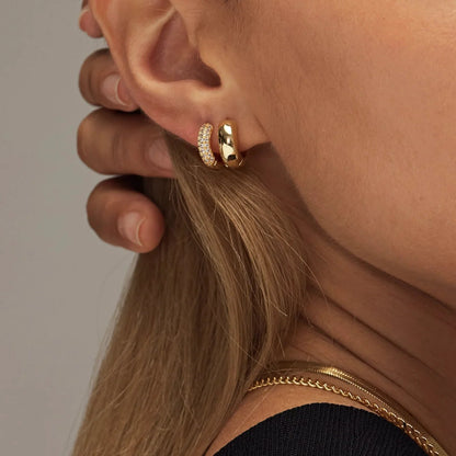 Amalia Pavé Hoop Earrings
