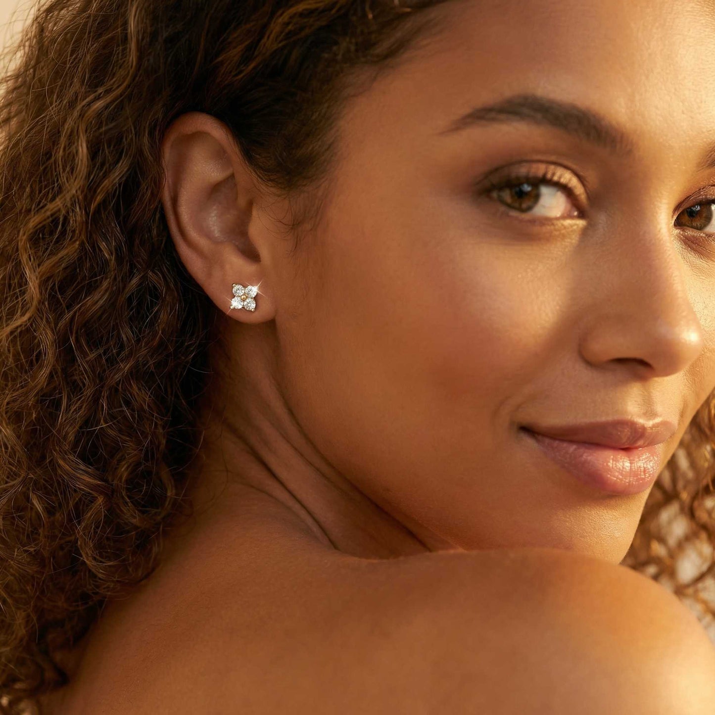 Camilla Crystal Flower Stud Earrings