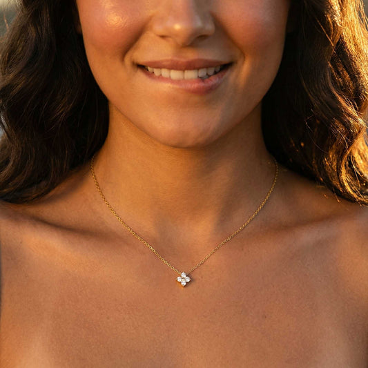 Georgina Crystal Flower Necklace