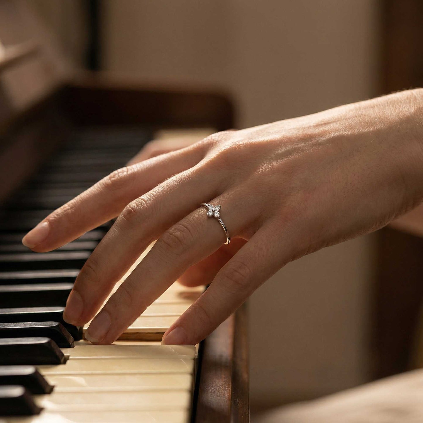 Matilda Crystal Flower Ring