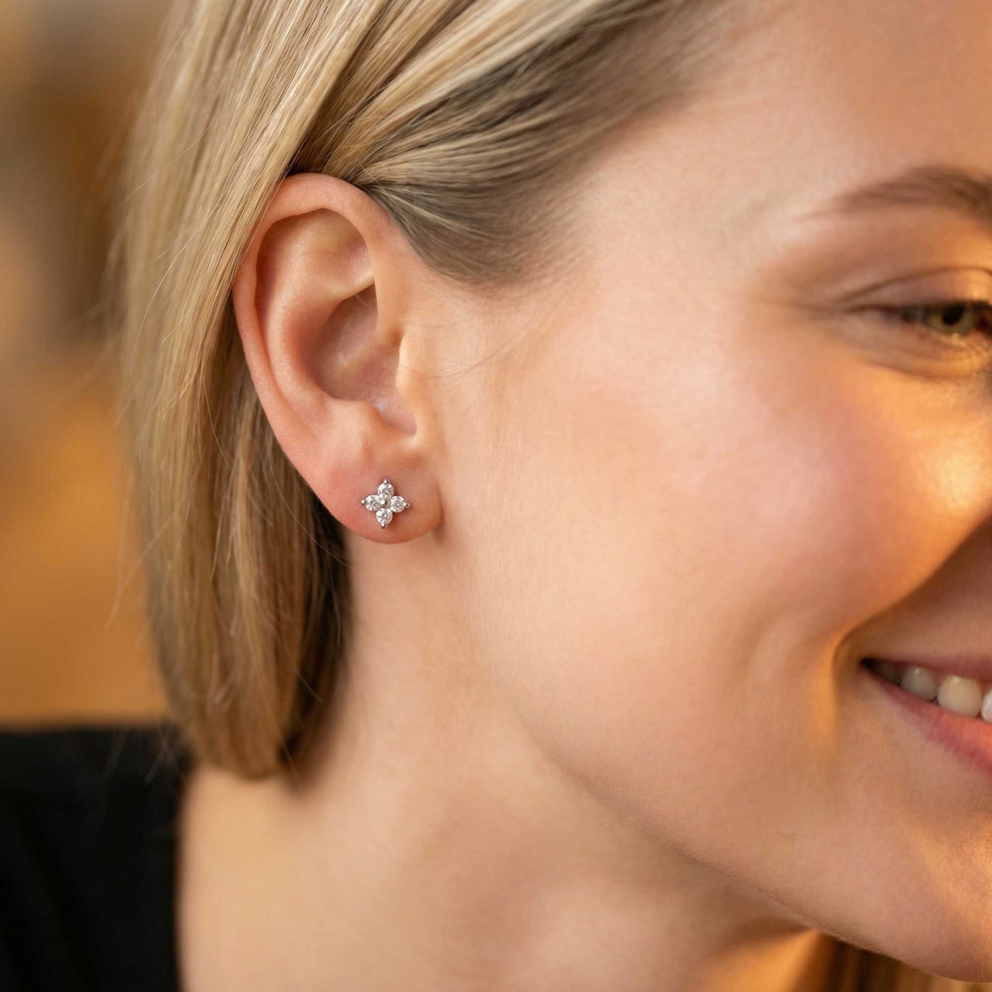 Camilla Crystal Flower Stud Earrings