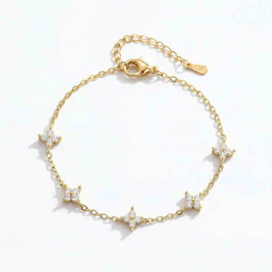 Eleanor Crystal Flower Bracelet