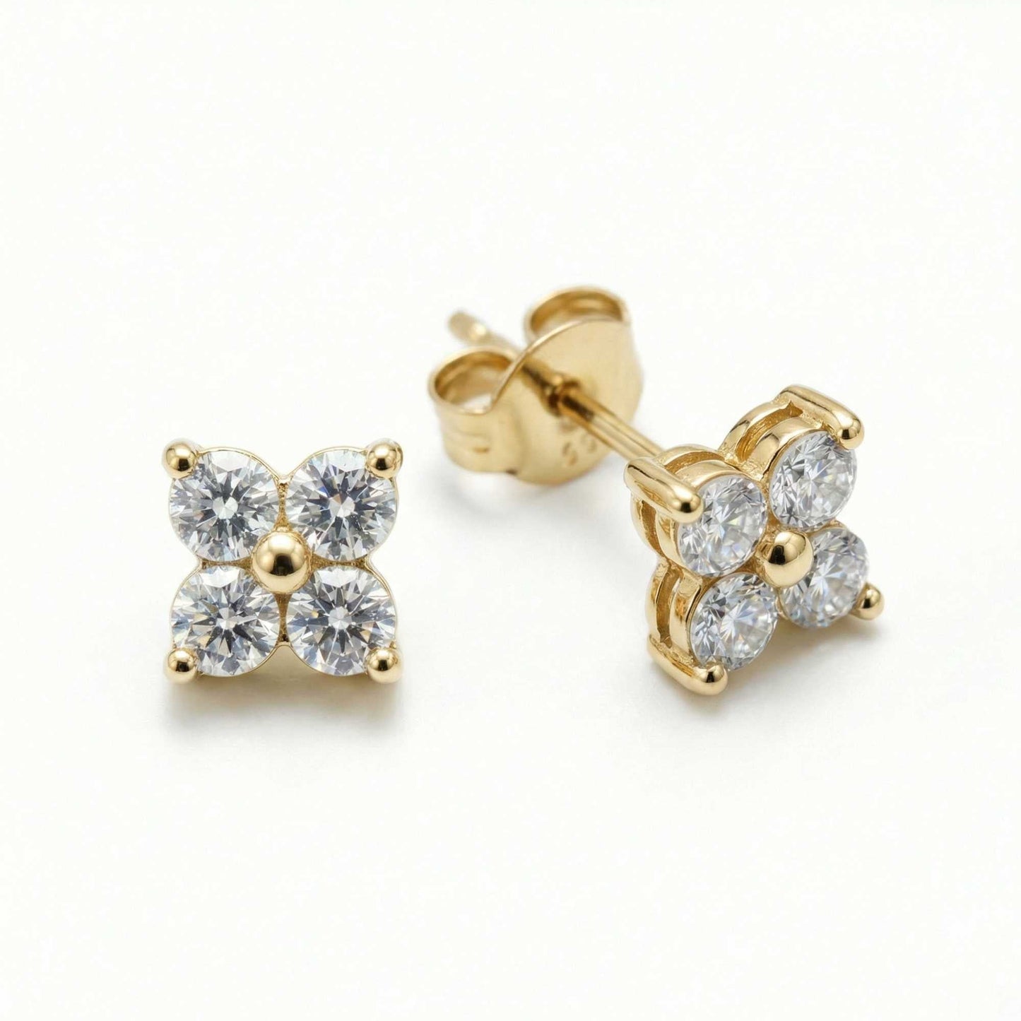 Camilla Crystal Flower Stud Earrings