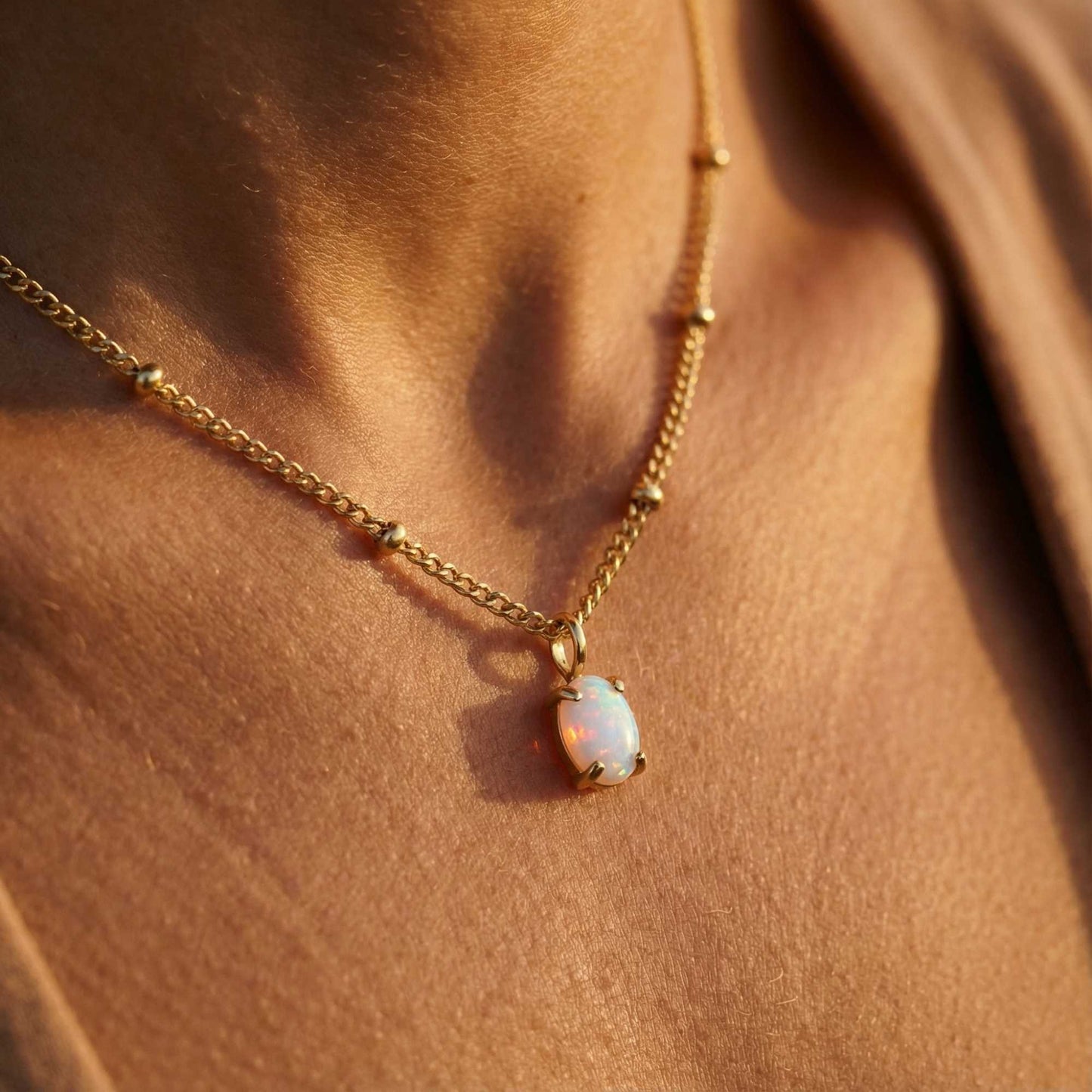 Elara Opal Pendant Necklace