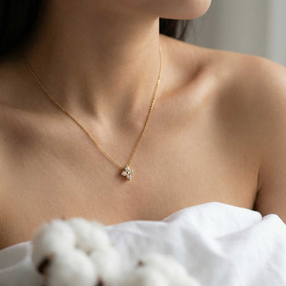Georgina Crystal Flower Necklace