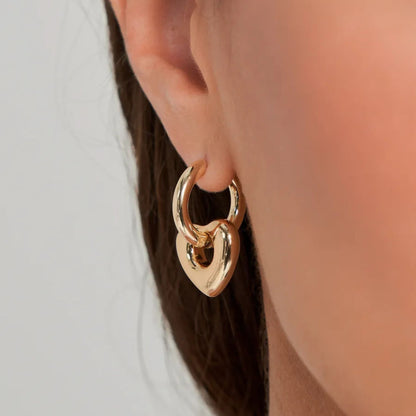 Kalliope Heart Hoop Earrings