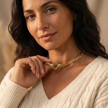 Alexandra Heart Choker Necklace