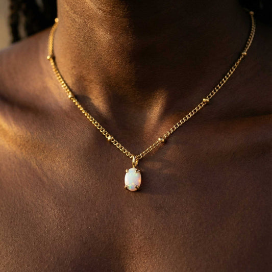 Elara Opal Pendant Necklace