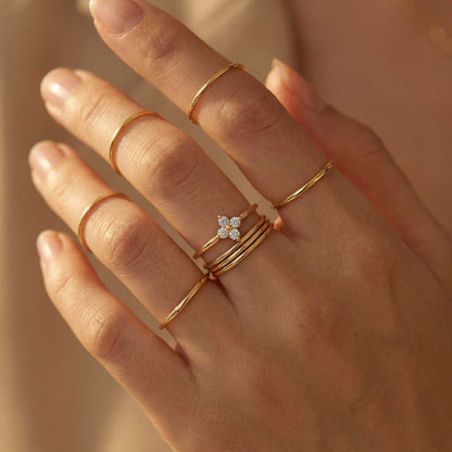 Matilda Crystal Flower Ring