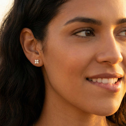 Camilla Crystal Flower Stud Earrings
