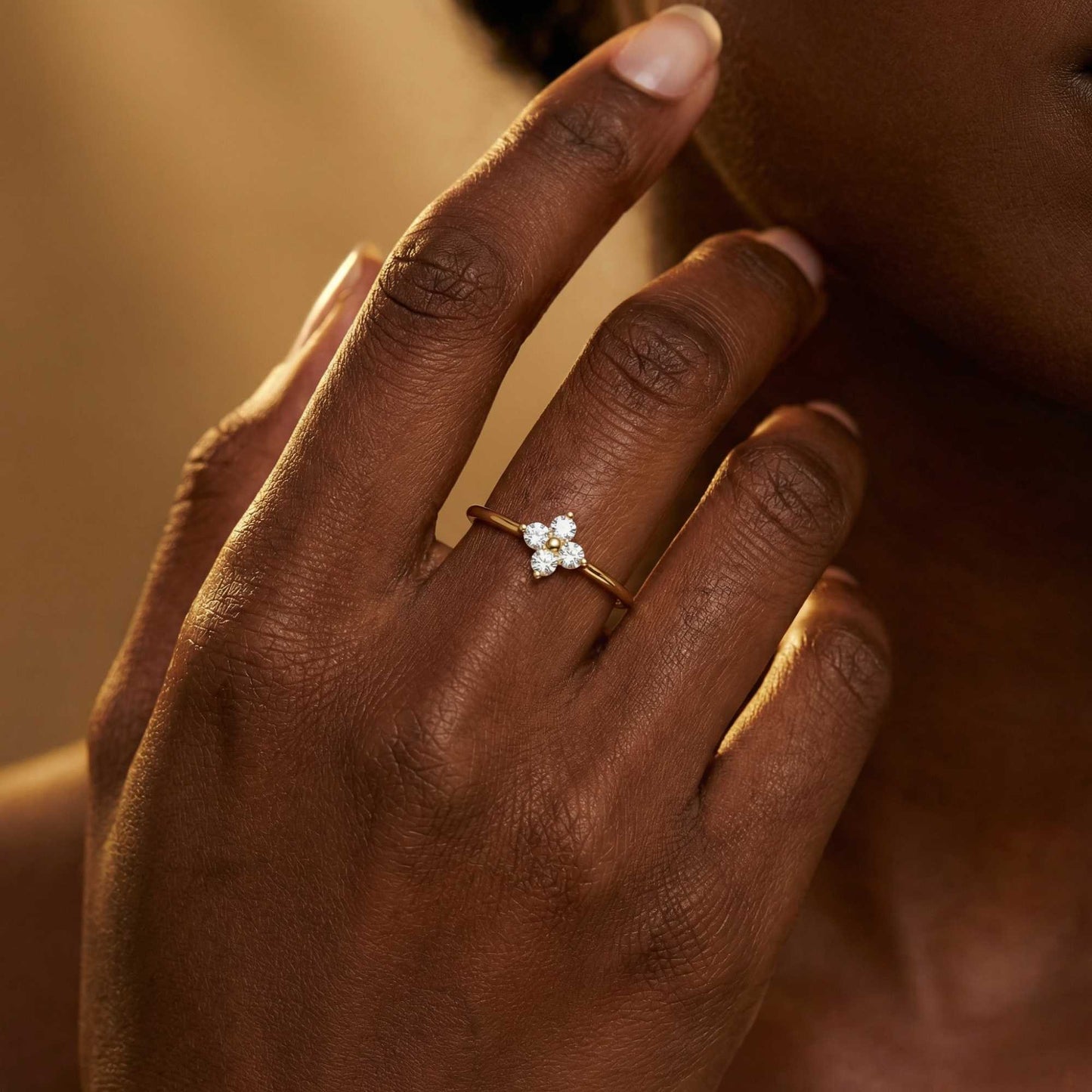 Matilda Crystal Flower Ring
