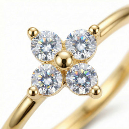 Matilda Crystal Flower Ring