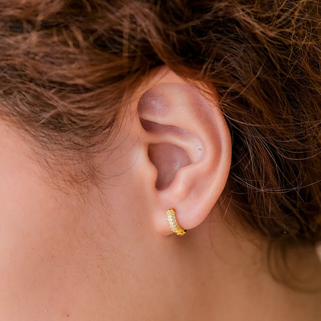 Amalia Pavé Hoop Earrings