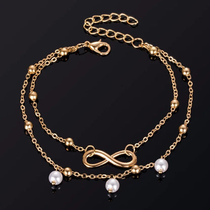 Sigrid Pearl Infinity Anklet