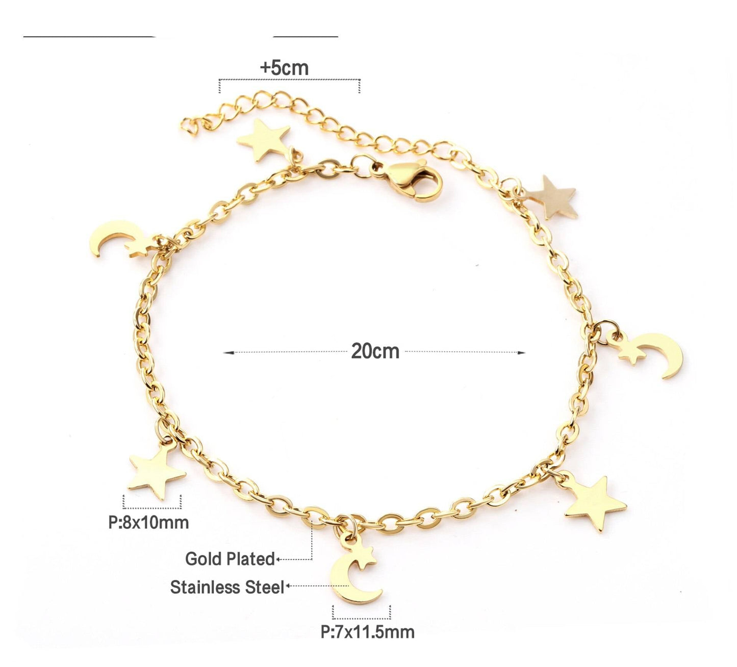 Amélie Celestial Gold Anklet