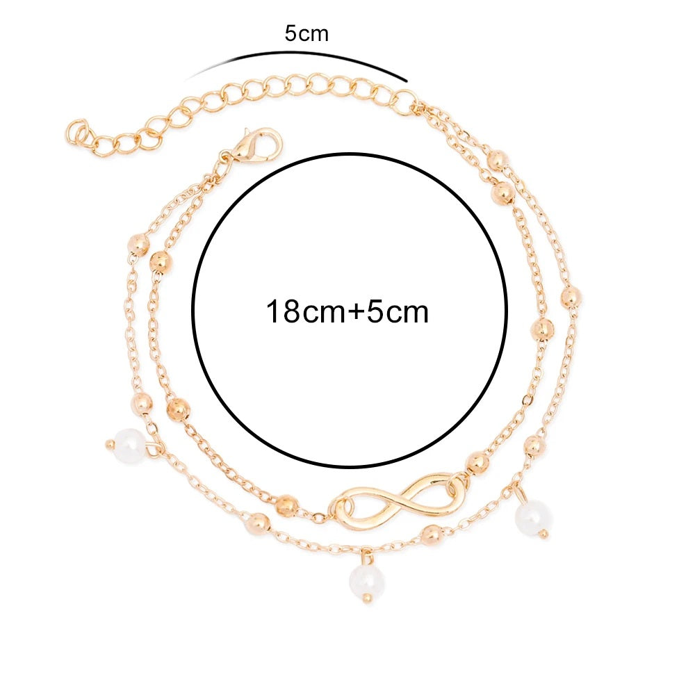 Sigrid Pearl Infinity Anklet