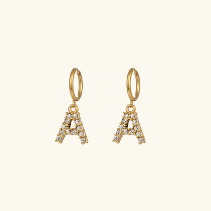 Lily Initial Drop Earrings