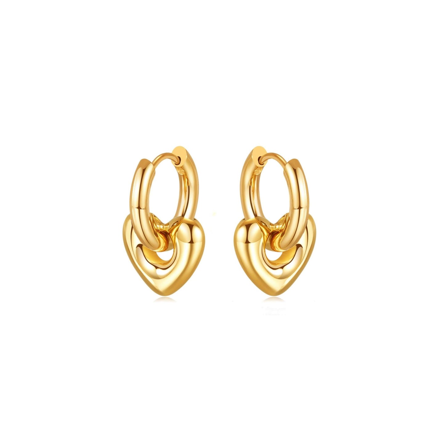 Kalliope Heart Hoop Earrings