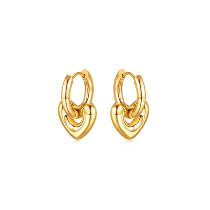 Kalliope Heart Hoop Earrings