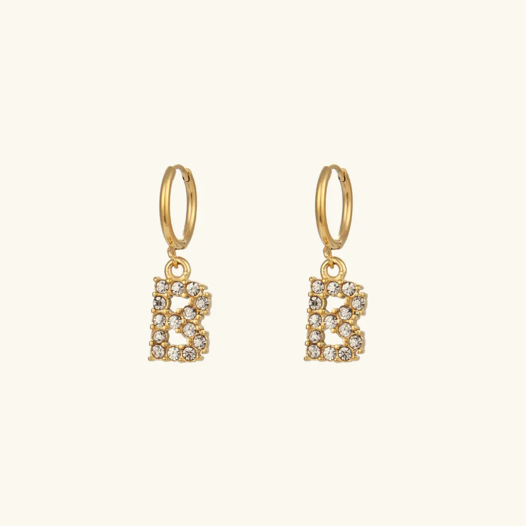 Lily Initial Drop Earrings