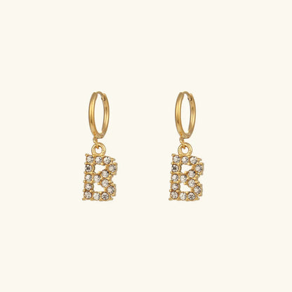 Lily Initial Drop Earrings