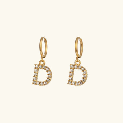 Lily Initial Drop Earrings
