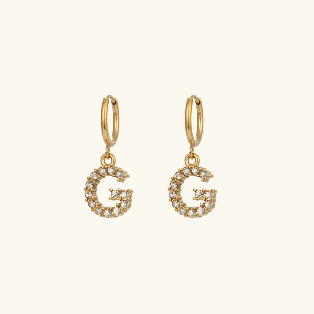Lily Initial Drop Earrings