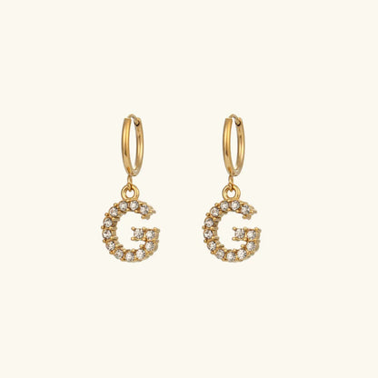 Lily Initial Drop Earrings