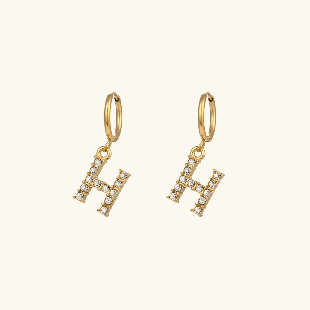 Lily Initial Drop Earrings