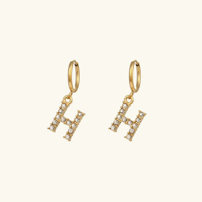 Lily Initial Drop Earrings