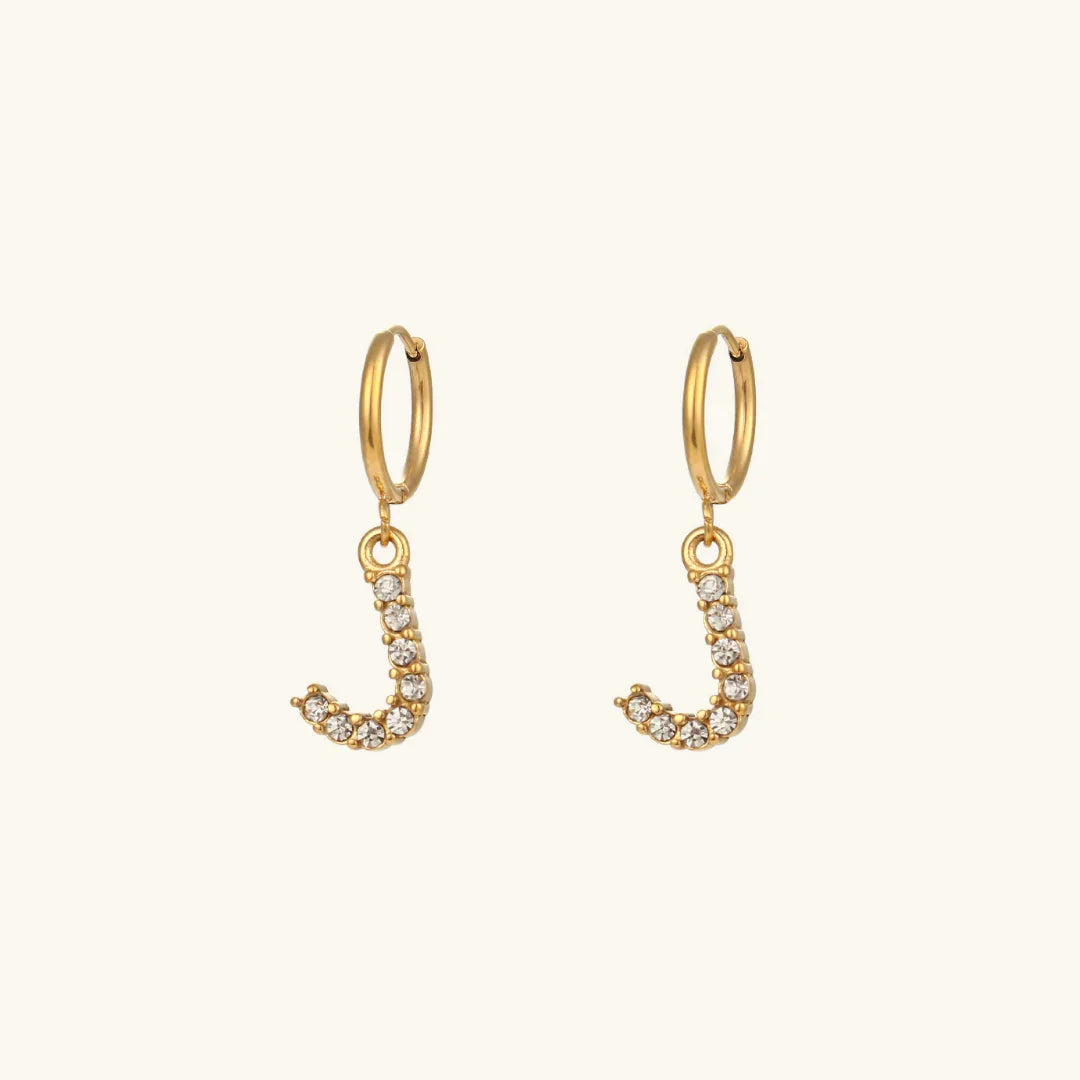 Lily Initial Drop Earrings