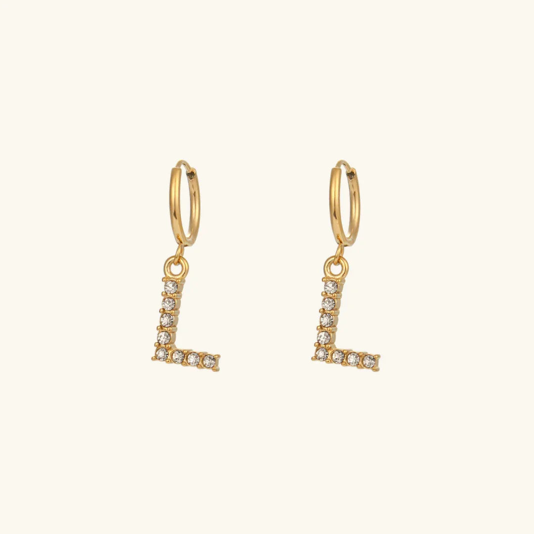 Lily Initial Drop Earrings
