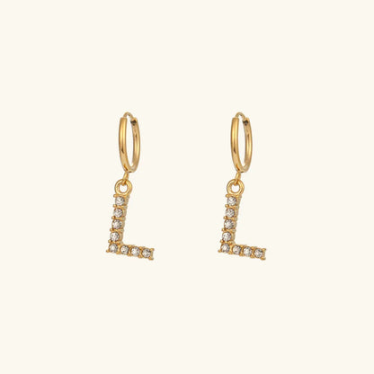 Lily Initial Drop Earrings