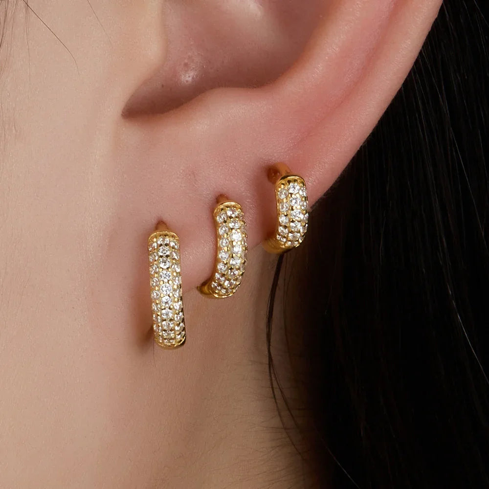 Amalia Pavé Hoop Earrings