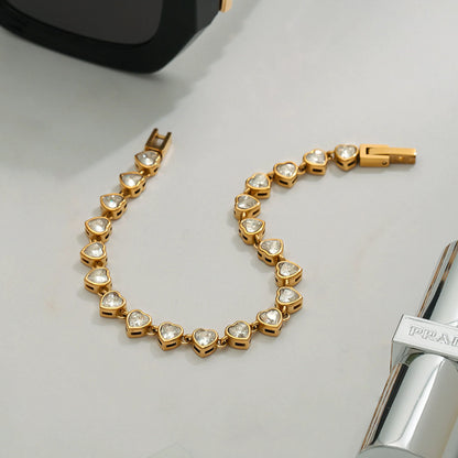 Holly Heart Tennis Bracelet