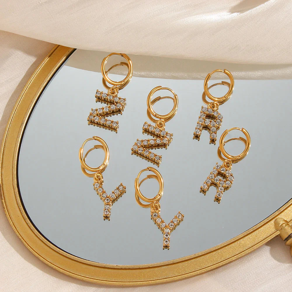 Lily Initial Drop Earrings