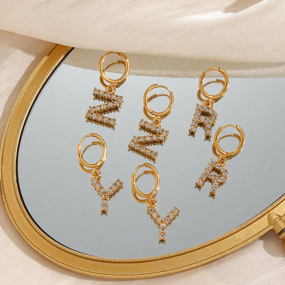 Lily Initial Drop Earrings