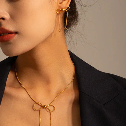 Diana Ribbon Drop Earrings