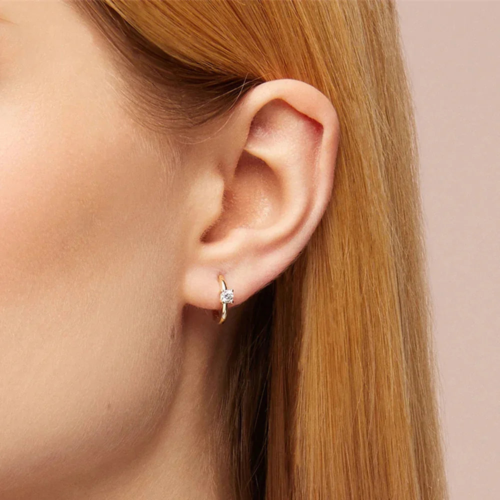 Helena Diamond Hoop Earrings
