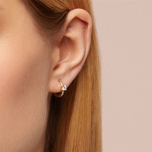 Helena Diamond Hoop Earrings