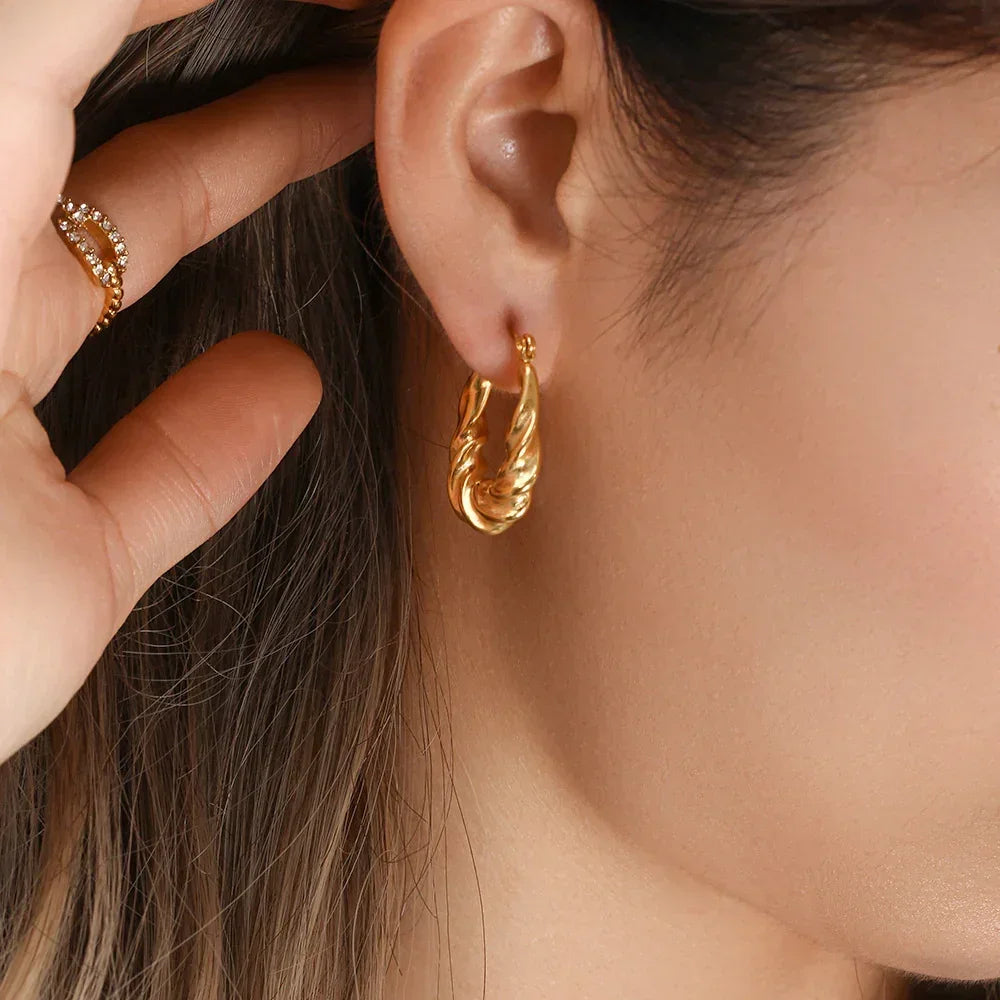 Sienna Twist Hoop Earrings