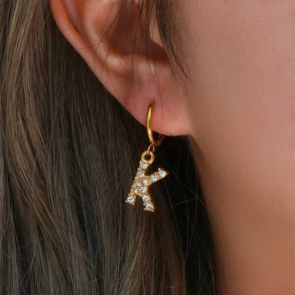 Lily Initial Drop Earrings