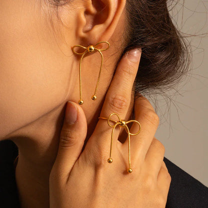 Diana Ribbon Drop Earrings