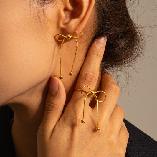 Diana Ribbon Drop Earrings