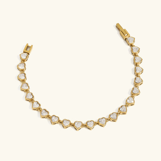 Holly Heart Tennis Bracelet